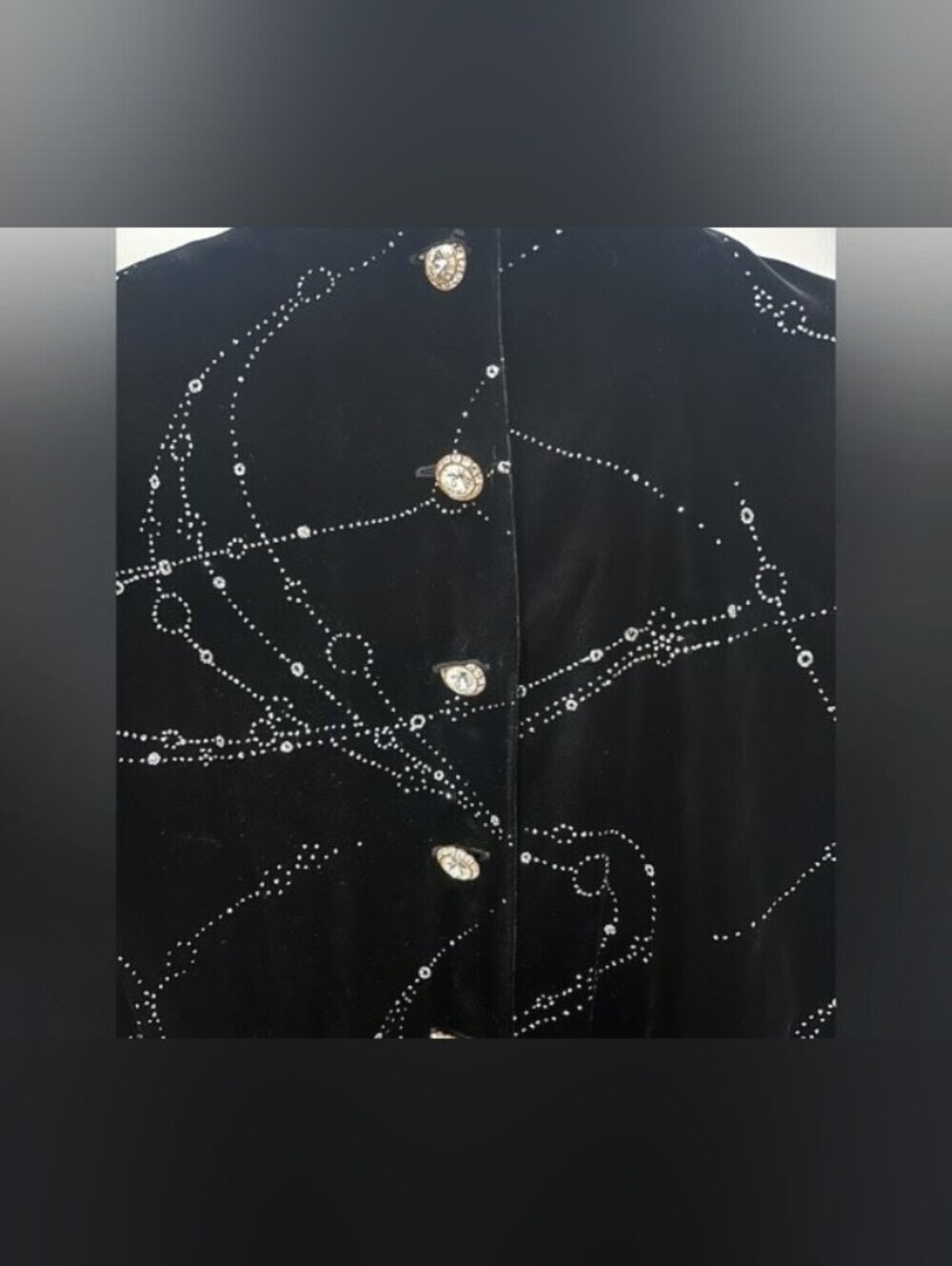 WOW Rare Exquisite Escada Couture 6 Crystal Black Velvet Silk Luxury Dress Italy - Picture 3 of 12